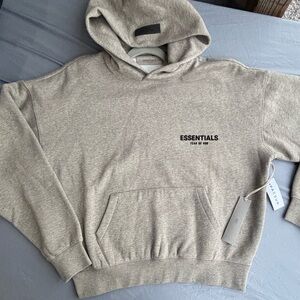 Essentials Heather Gray Men's Hoodie